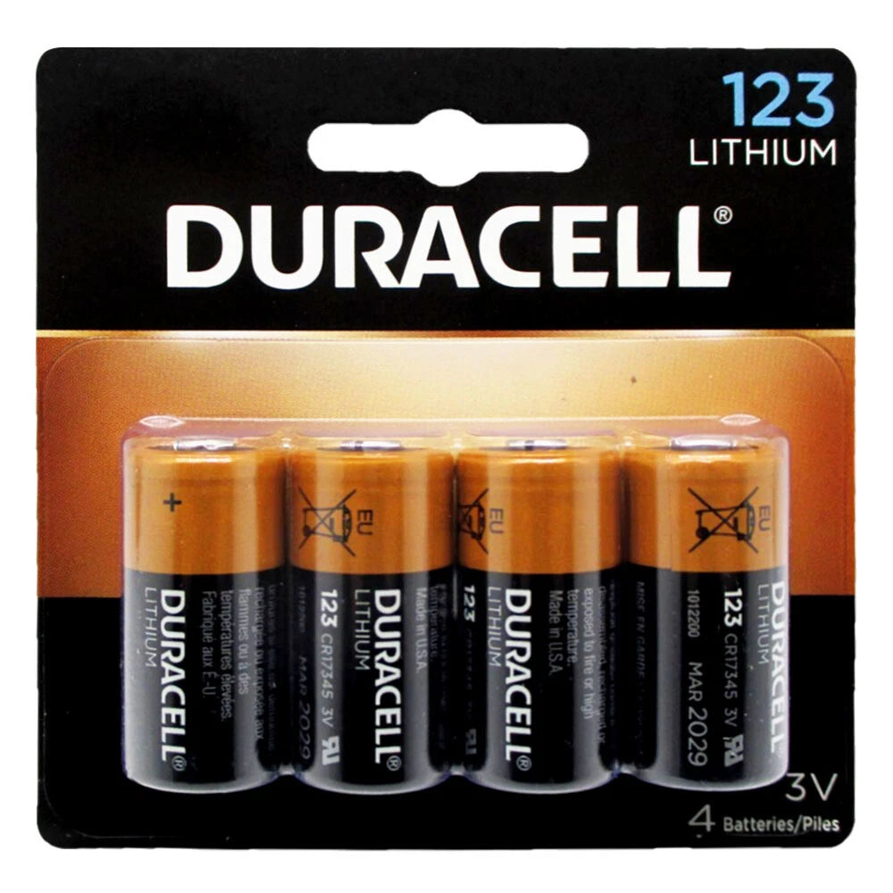 Duracell DL123A CR123A 3V Lithium Battery 4PCS (packaging may vary)