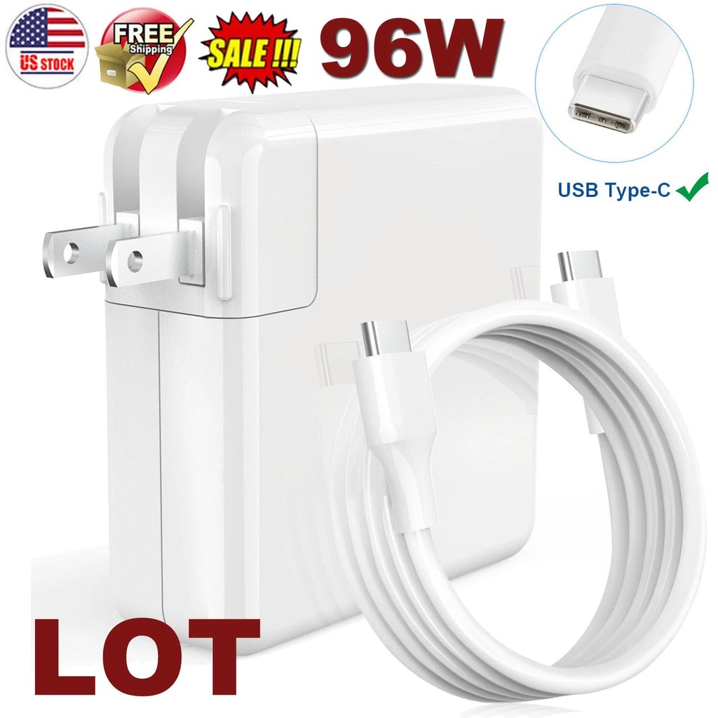 LOT OF 96W USB-C to C Power Adapter Charger For MacBook Pro 16" +Cable A2166