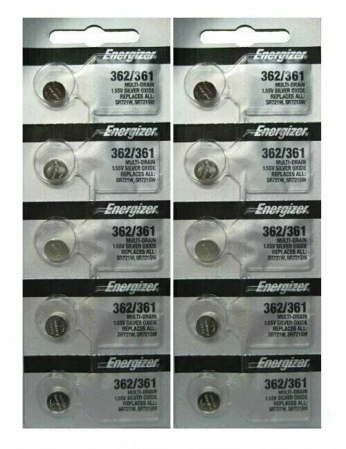 362 / 361 Energizer Watch Batteries SR721W 10 pk