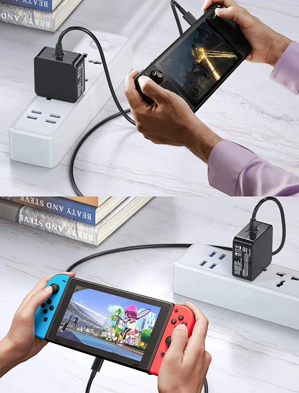 45W USB Type C AC Adapter Charger for Nintendo Switch Steam Deck Accessories