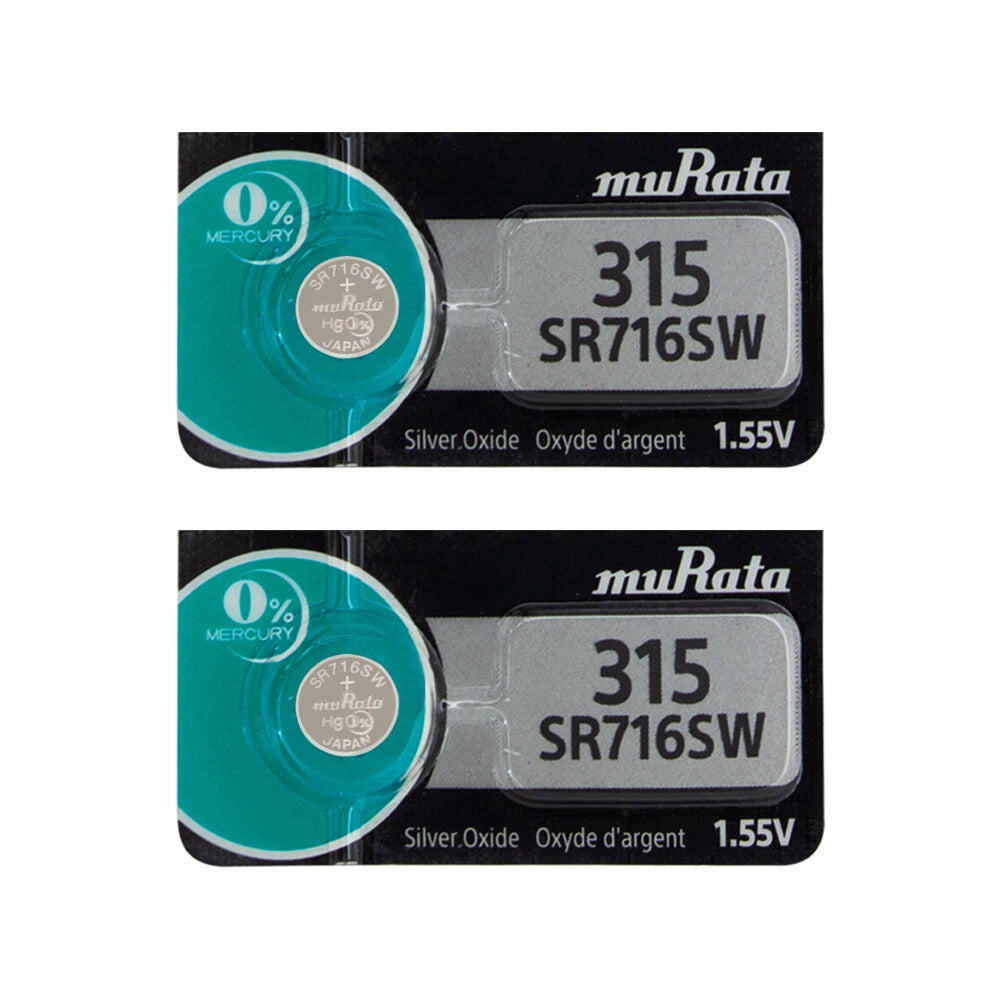 4 Murata 315 Watch and Calculator Batteries - Replaces Sony