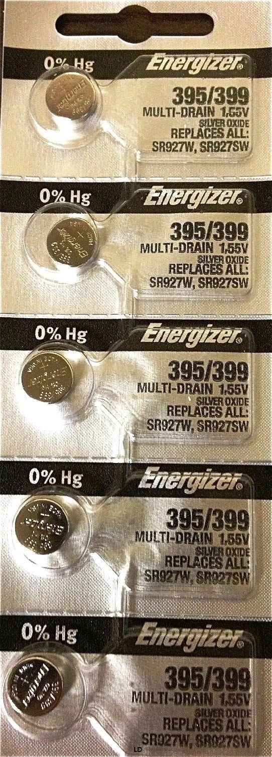 ENERGIZER 395/399 WATCH BATTERIES SR927SW (10 Piece) Sealed Authorized Seller