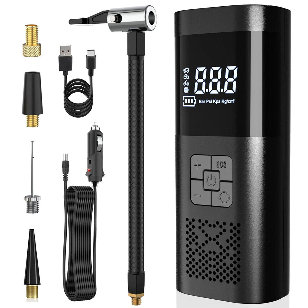 150PSI Car BiKe Digital Electric Tire Inflator Portable LCD Air Pump Compressor