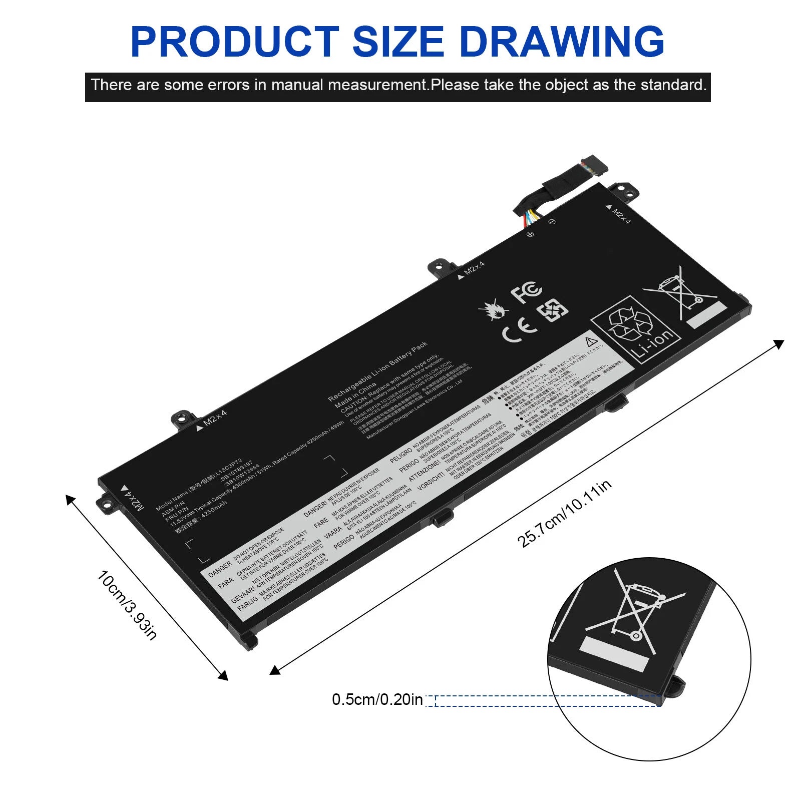 For Lenovo ThinkPad P43s T490 T495 T14 L18M3P73 L18M3P74 Battery Tested