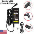65W 45W Chromebook Laptop Charger For ACER HP Dell Lenovo Samsung Barrel / USB-C