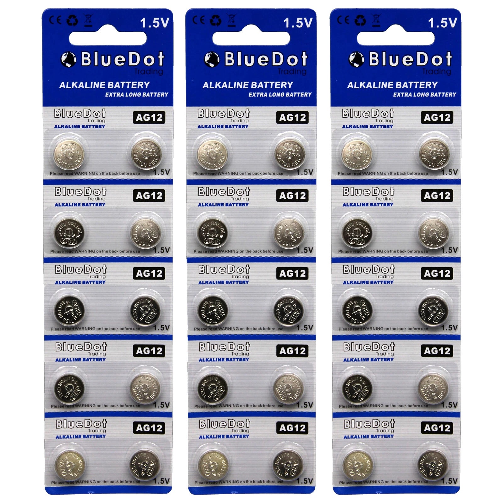 30 Pk AG12 LR43 386 301 L1142 LR1142 D301 D386 Alkaline Button Cell Battery