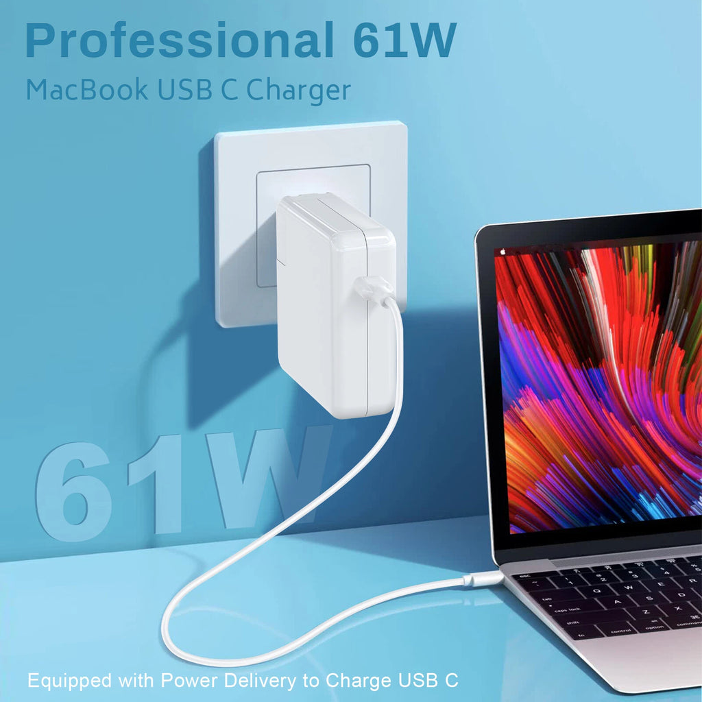 61W USB-C Power Adapter Charger for Apple MacBook Air (M1, 2020)
