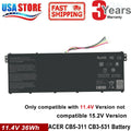 For Acer Aspire ES1-571 ES1-111 ES1-131 ES1-331 Battery AC14B18J AC14B13J 11.4V