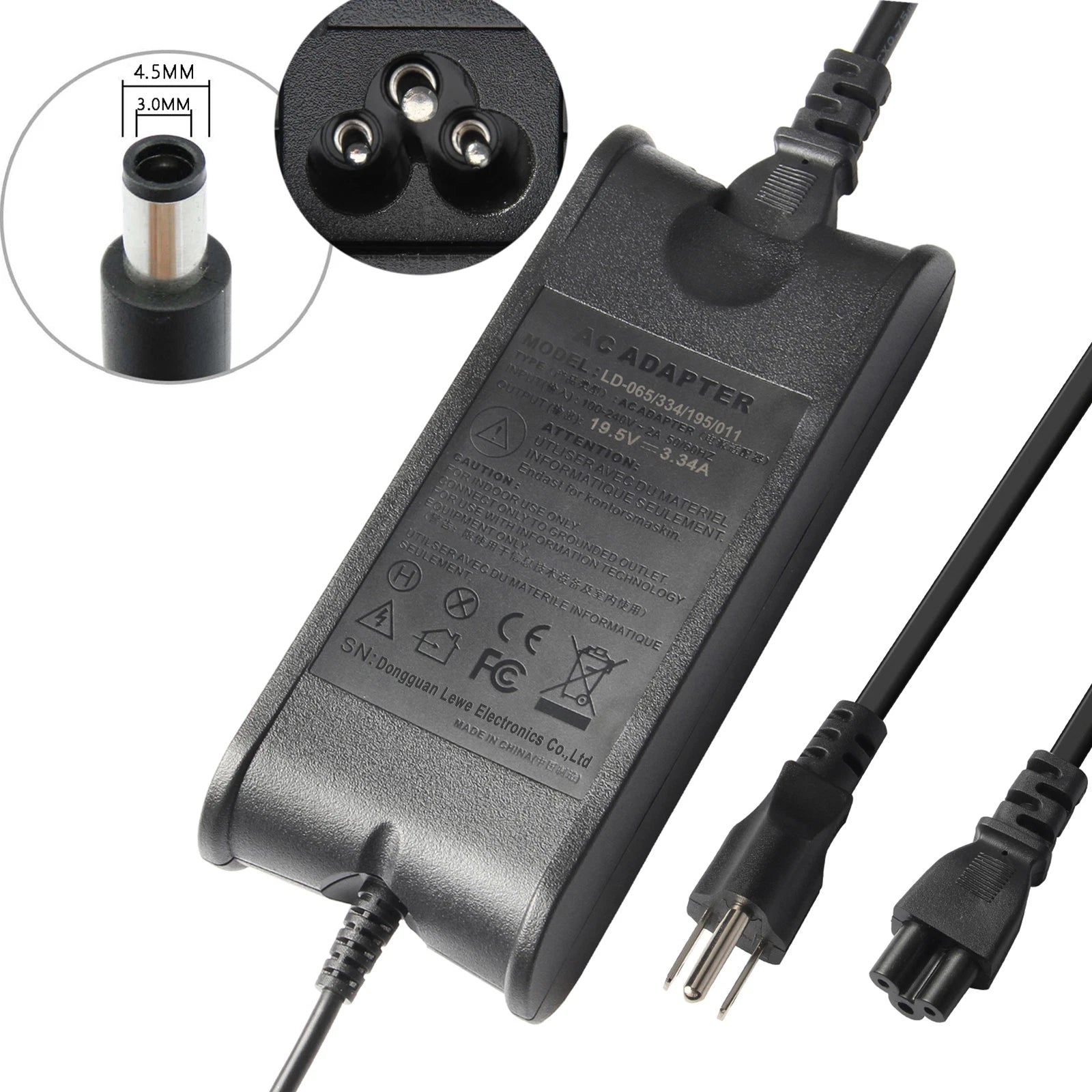 45W 65W 90W Laptop Charger Power Adapter For Dell 15 3000 5000 7000 Series