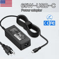 65W Laptop Charger Type USB-C Wall Adapter for Lenovo/Dell/Asus/MacBook Pro Air