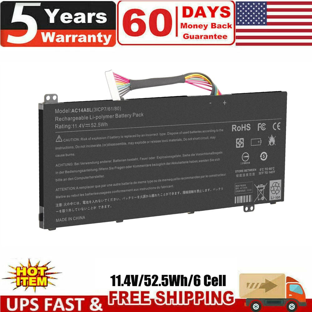 AC14A8L Battery For Acer Aspire VN7-571 VN7-571G VN7-591 VN7-591G VN7-791