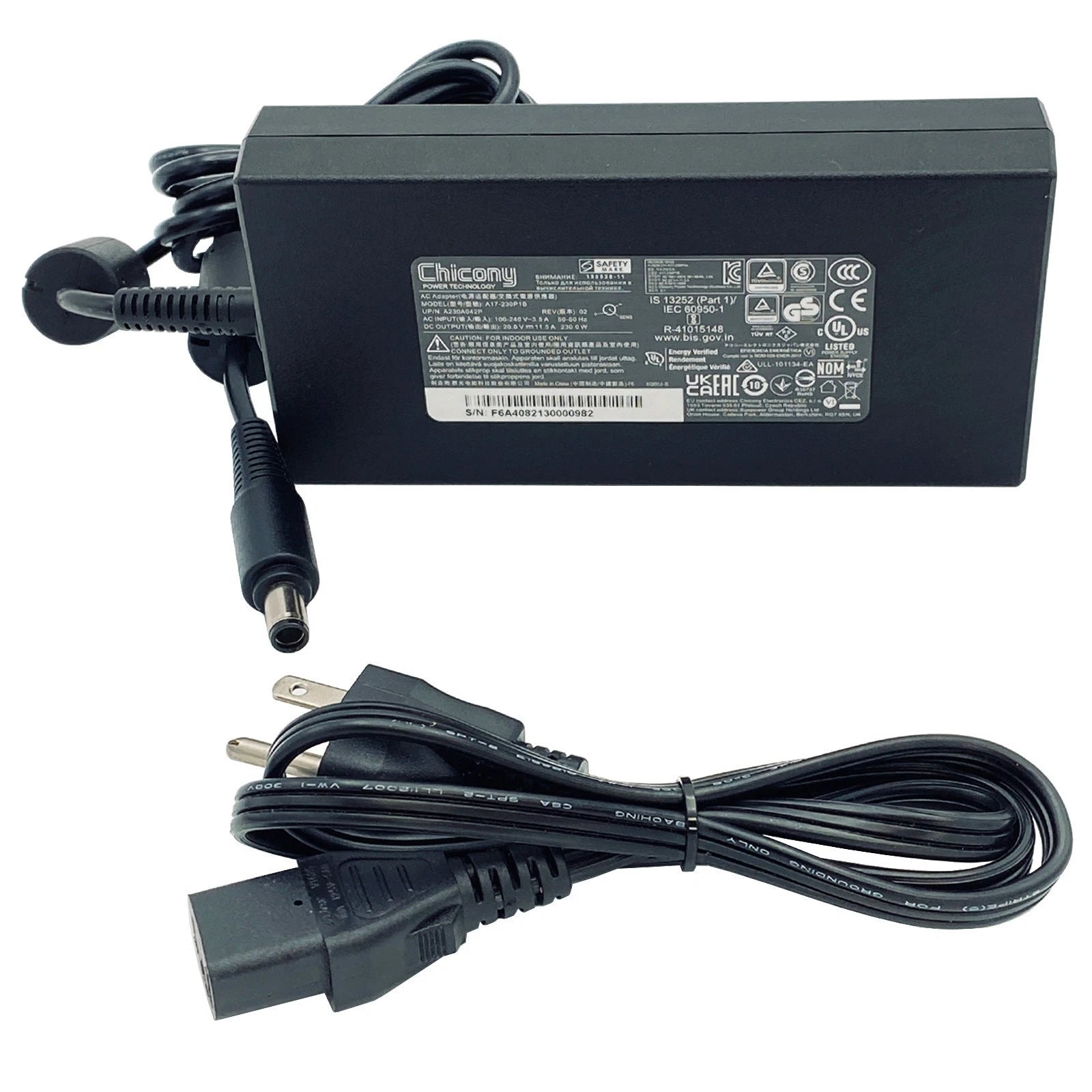NEW Genuine 230W Chicony AC Adapter A17-230P1B Power Supply 20V 11.5A Charger