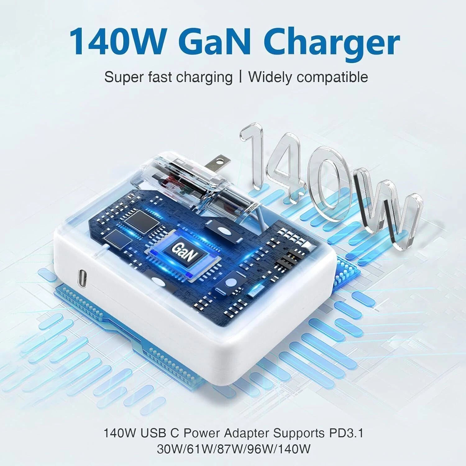 For MacBook Pro 61W USB-C Laptop Charger 87W 96W Mac Air Power Adapter 2018-2023