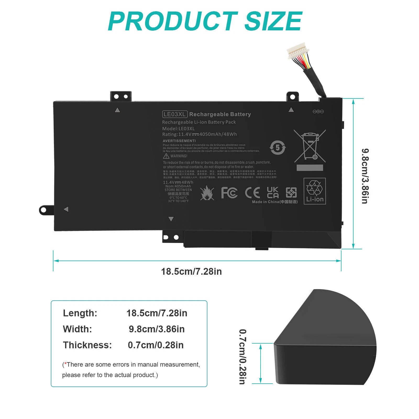 ?LE03XL Battery For HP Envy x360 15-w000 796220-541 HSTNN-UB6O 796356-005 48Wh?E