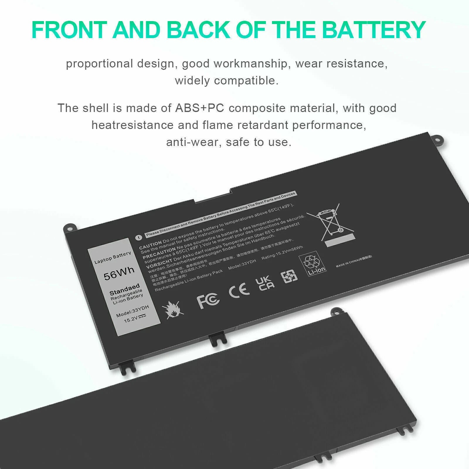 ?LOT 33YDH Battery For Dell Latitude 3380 3480 3490 3590 3580 Inspiron 15 17 700