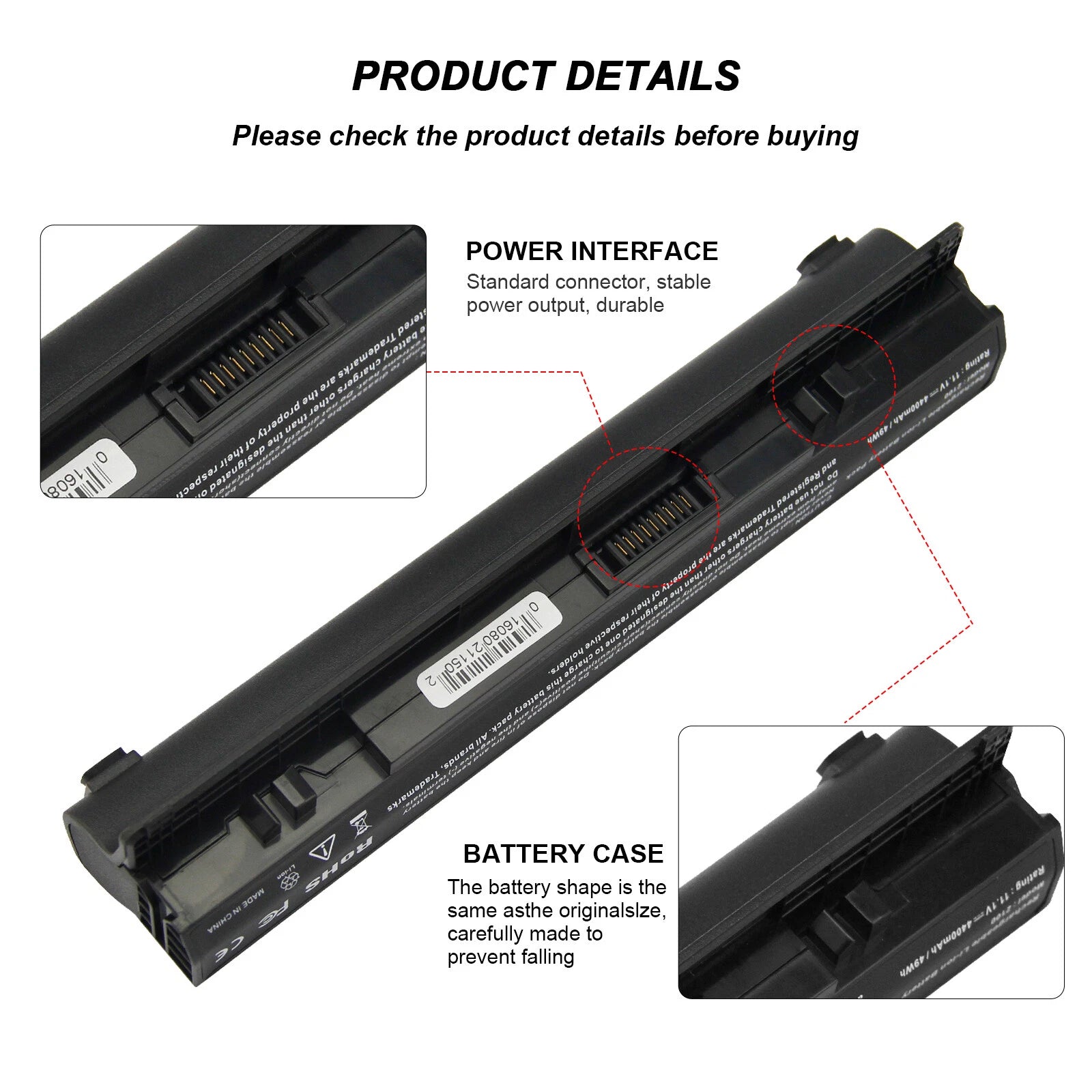 LOT Battery For Dell Latitude 2100 2110 2120 451-11040 451-11456 312-0229 4400mA