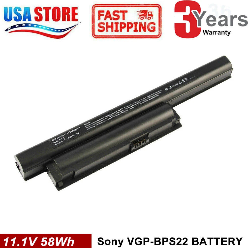 Battery for VGP-BPS22 VGP-BPS22A VGP-BPL22 VGP-BPS22/A Sony Vaio Laptop Notebook