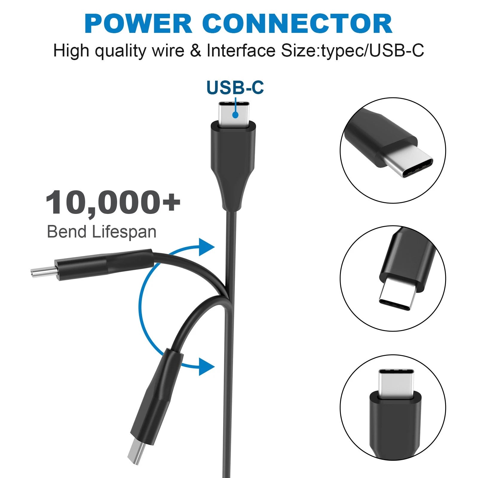 65W Power Laptop Charger USB C Type C for HP Chromebook Lenovo/Acer/Asus/Samsung