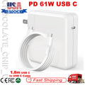 61W USB C Type C Adapter Charger for MacBook Pro A1708 2016 2017 2018 2019 2020