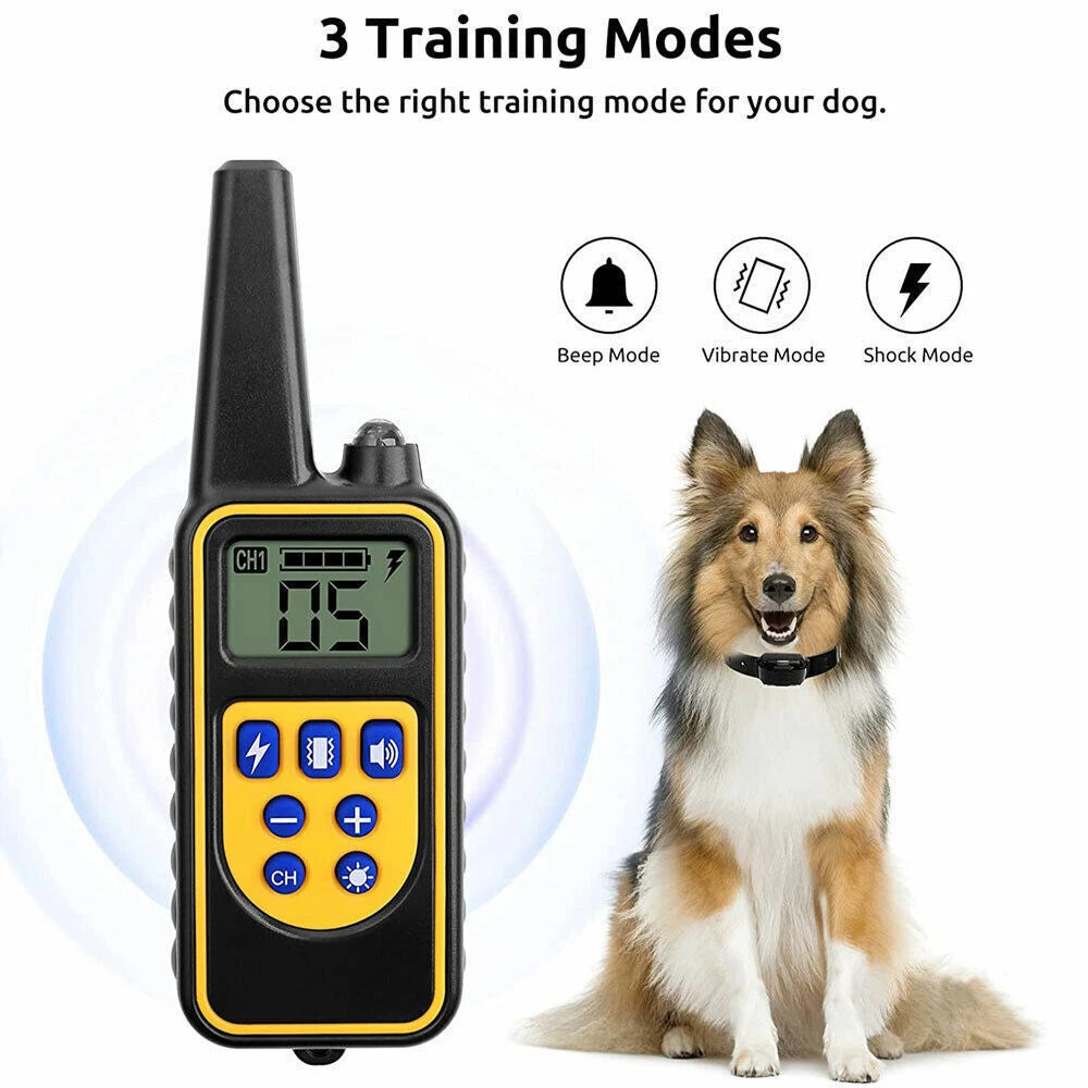 3000ft Dog Training Electric Shock Training Collar Dogs Vibration Sound E-Shock