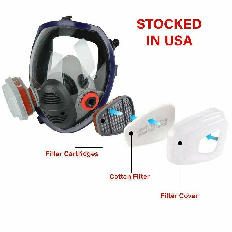 Facepiece Reusable Respirator Full Face Gas Mask For Painting Spraying 6800 6000