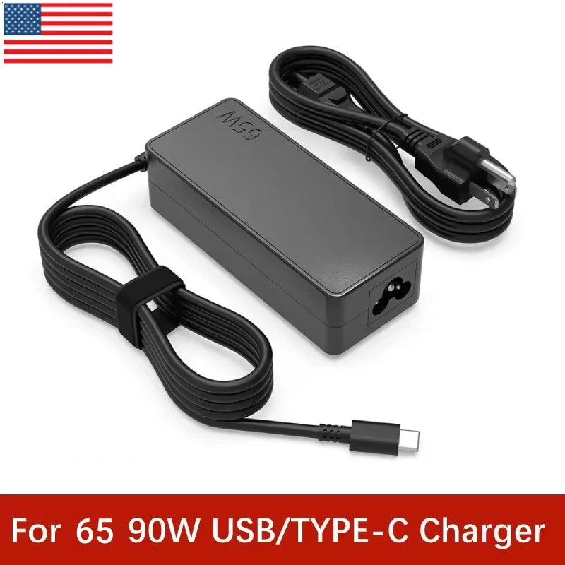 Charger for Lenovo Laptop Chromebook 90W 65W 45W USB-C Fast Power Adapter Cord