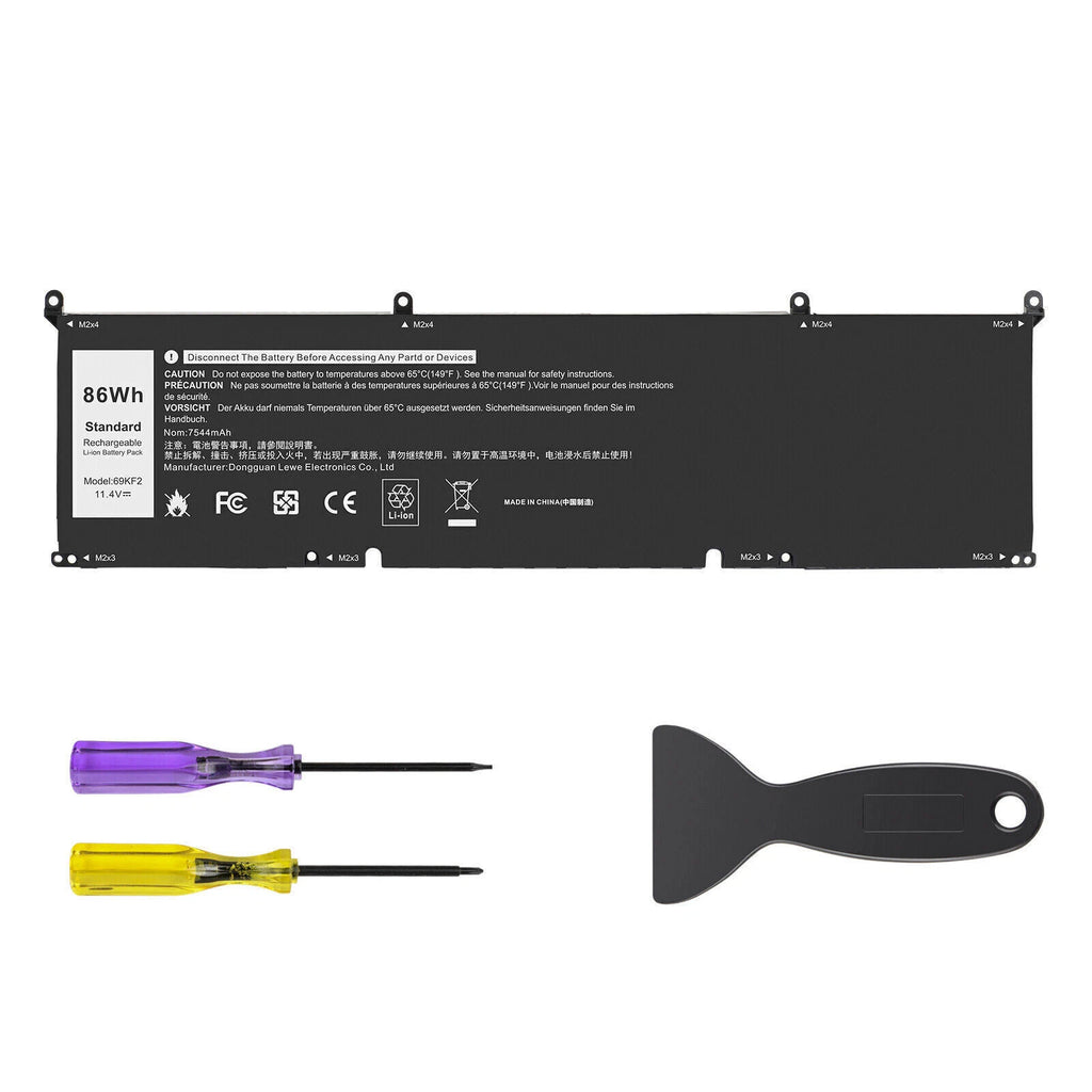 86Wh 69KF2 Battery For Dell XPS 15 9500 Precision 5550 M59JH M15 M17
