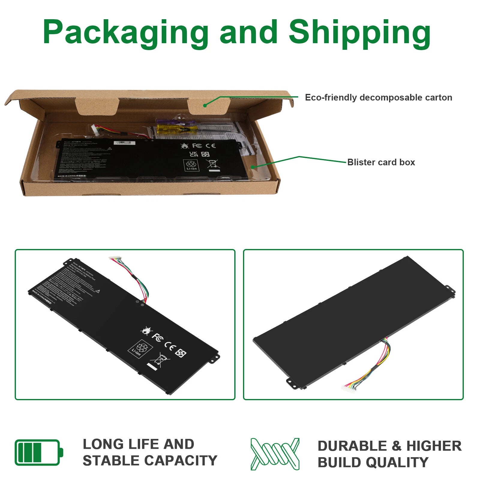 AC14B7K Battery for Acer Spin 5 SP515-51GN Swift 3 SF314-52G SF314-56G 50.7Wh