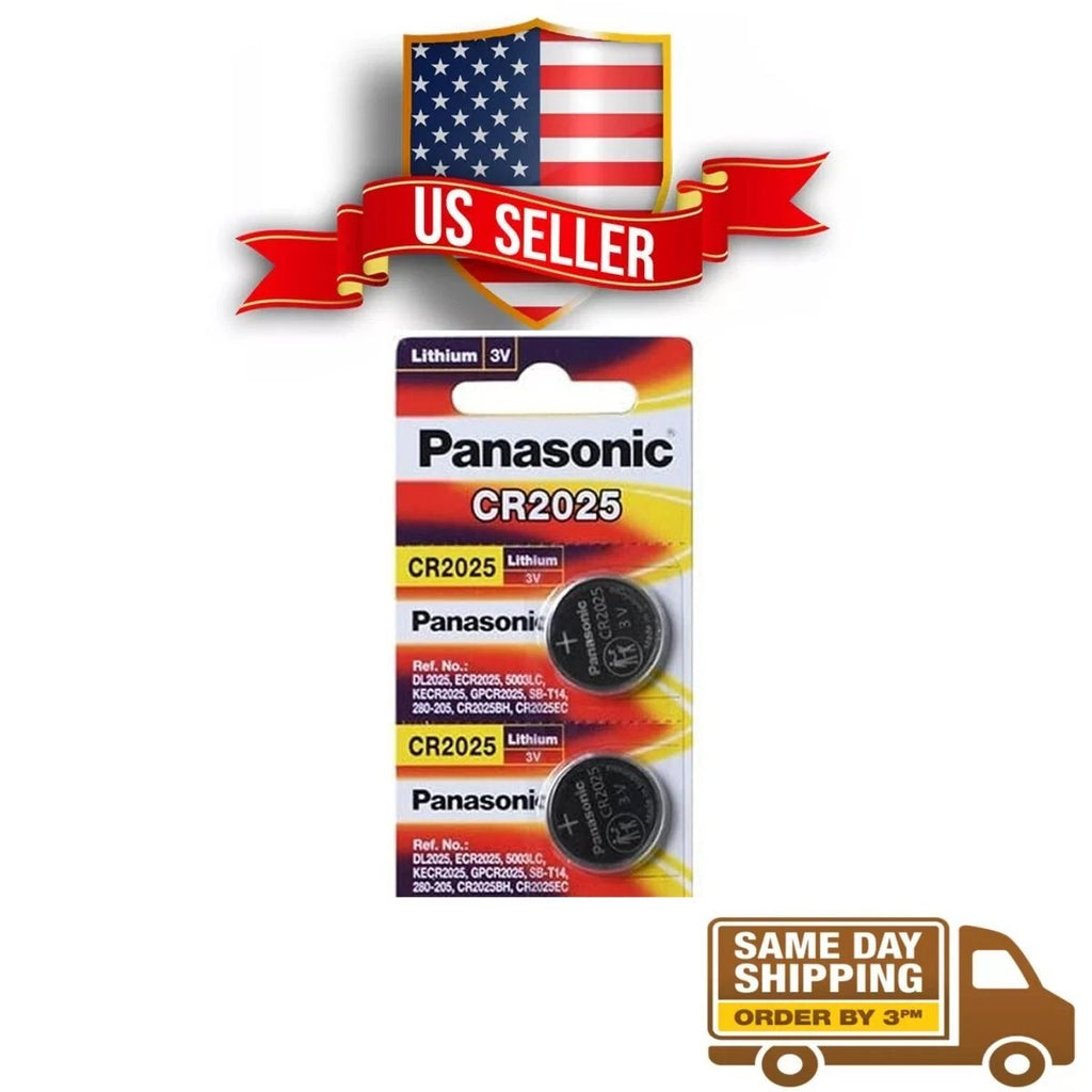 2 x Fresh PANASONIC CR 2025 CR2025 CR-2025 LITHIUM COIN CELL Battery Exp 2033