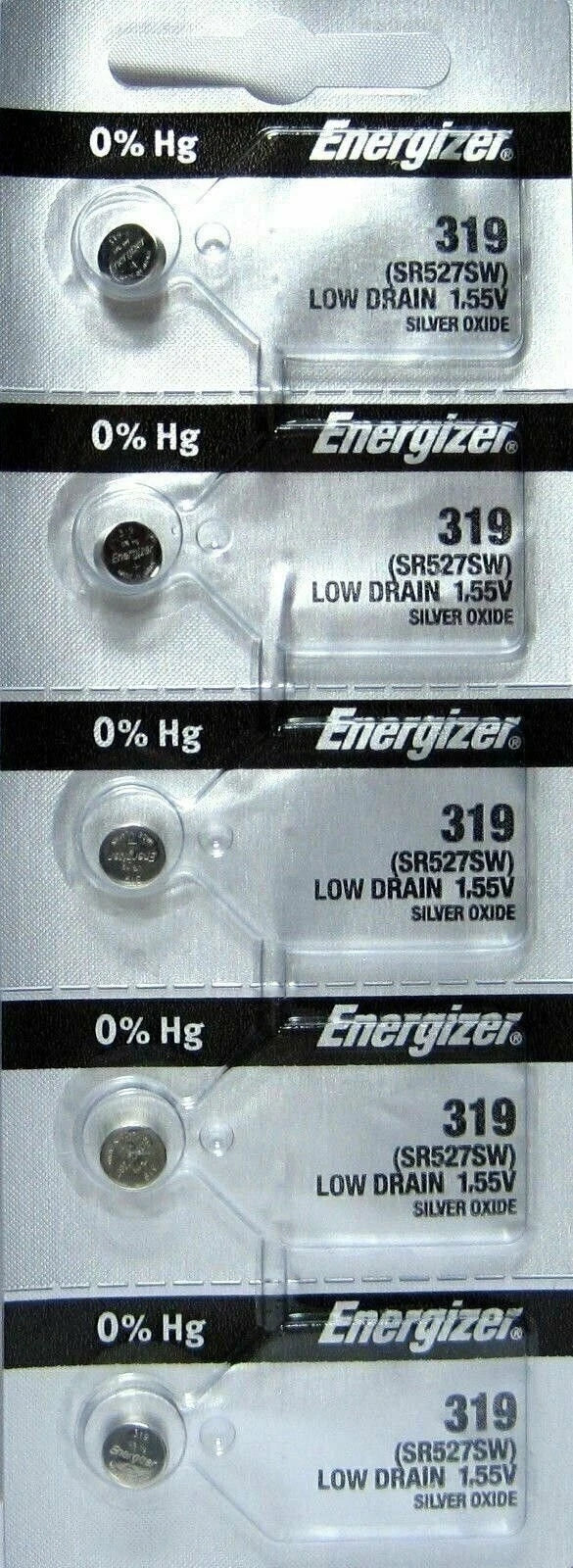 1 Energizer 319 SR527SW SR527 V319 SILVER OXIDE watch battery