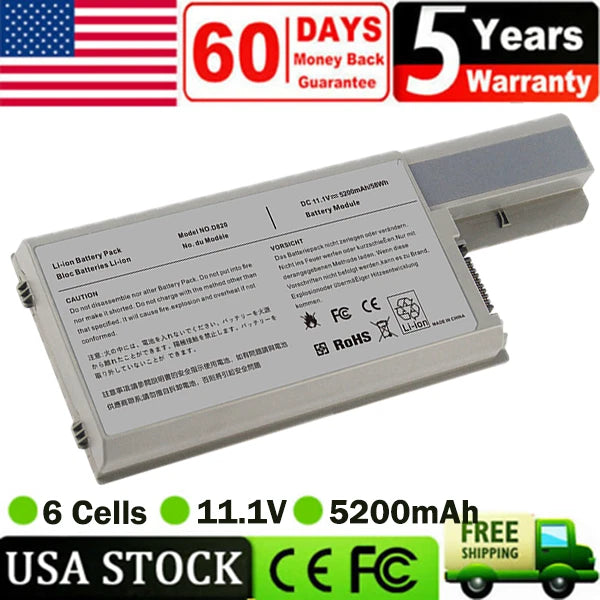 Battery for Dell Latitude D820 D830 D531 D531N Precision M4300 M65 CF623 5200mAh