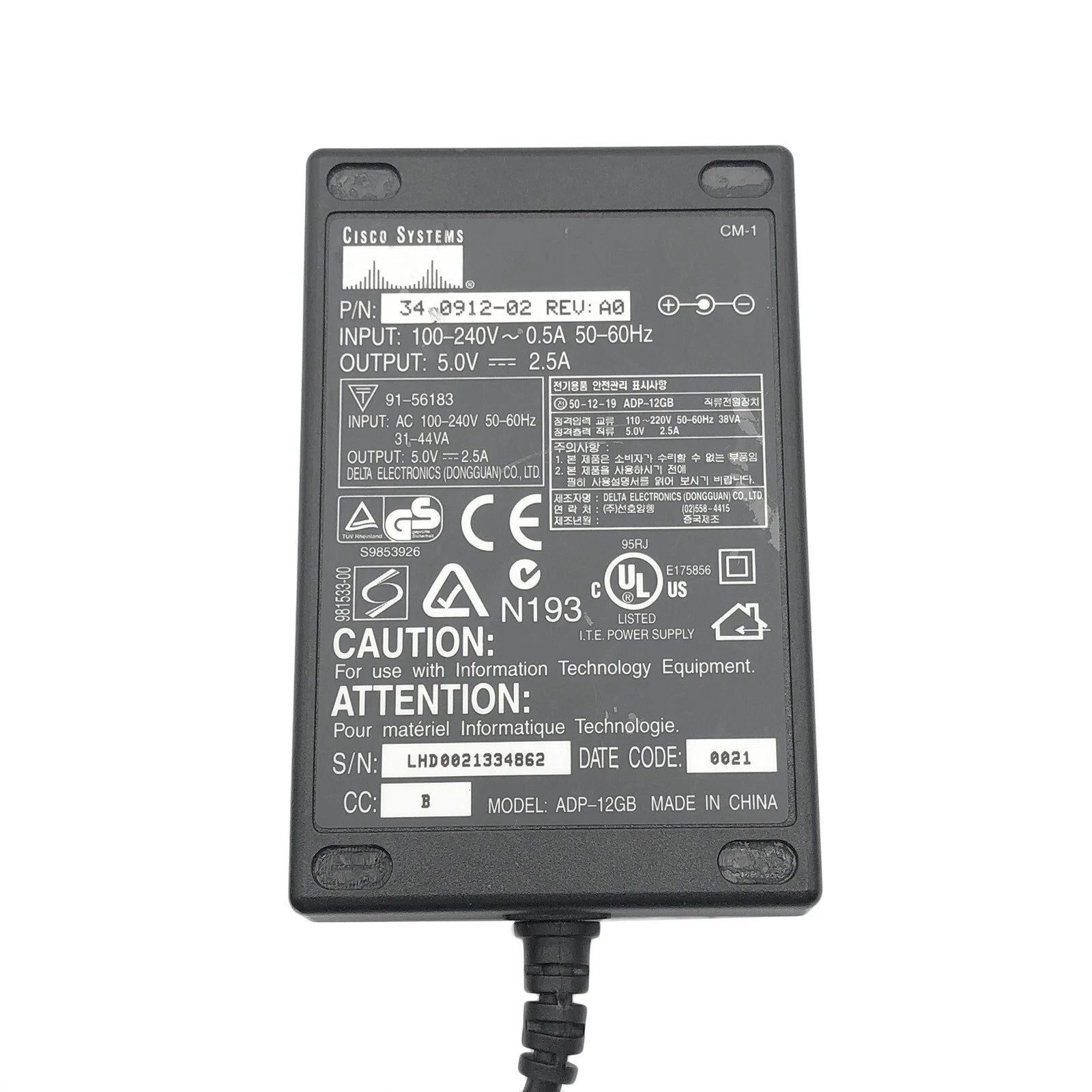 NEW Genuine Power Supply for Cisco ATA190 ATA191 Series Analog Telephone Adapter