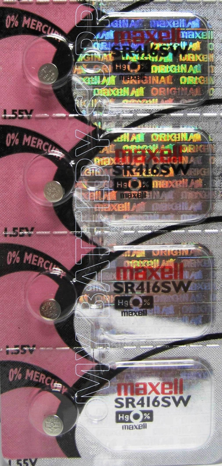 4 Pk 337 Maxell Silver Oxide Watch / Electronic Batteries Made In Japan