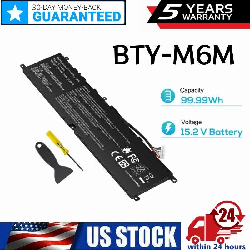 BTY-M6M Battery For MSI GS66 Stealth 10SF 10SFS 10SGS GE66 Raider 10SD 10SE WE76