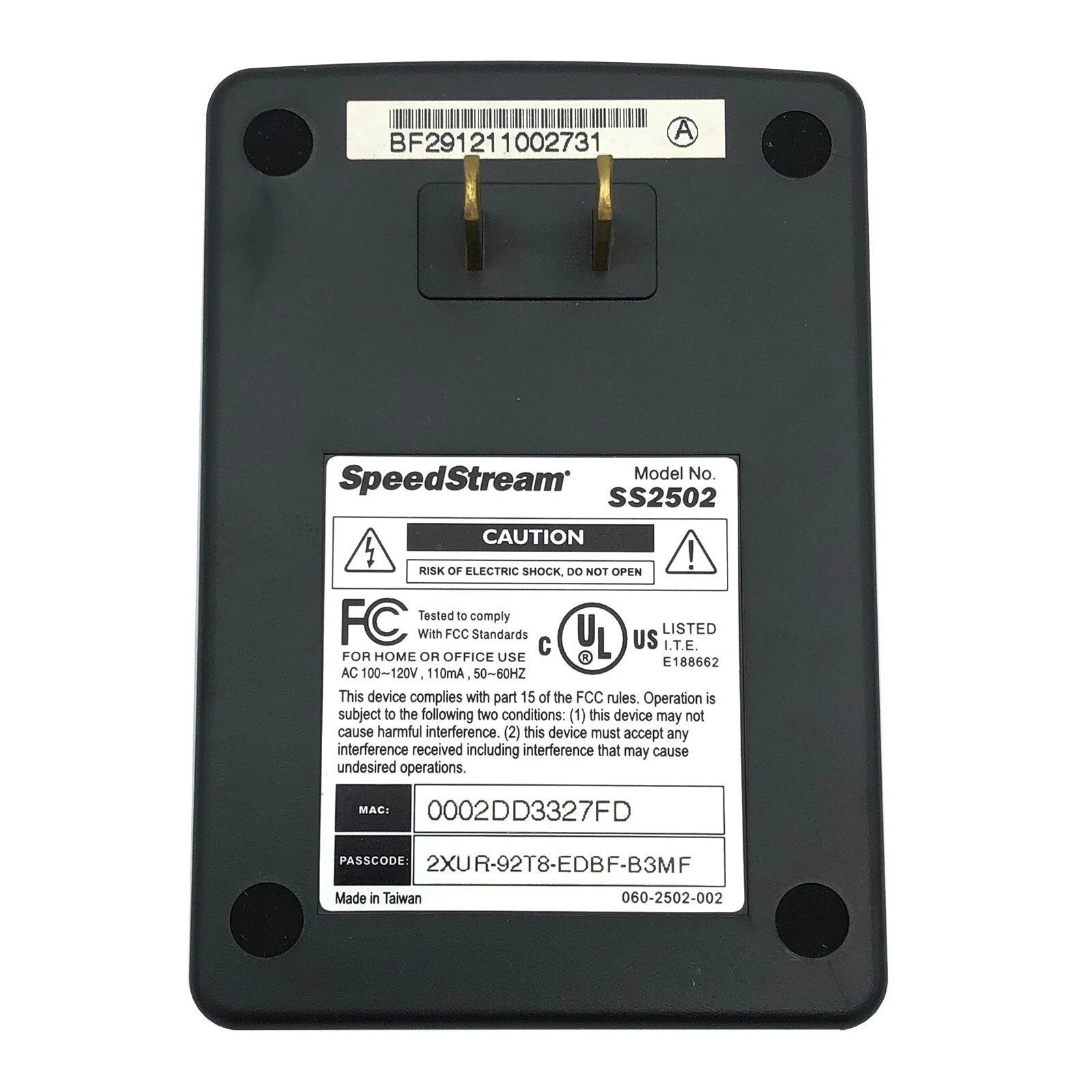 NEW Original Siemens SS2502 Speedstream Powerline Ethernet Adapter 936-2502-001