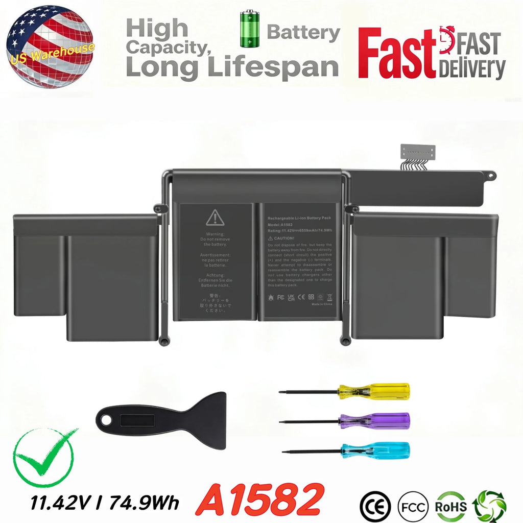 ?LOT A1582 Battery For Apple Macbook Pro 13" A1502 A1493 2013 2014 2015 Upgrade