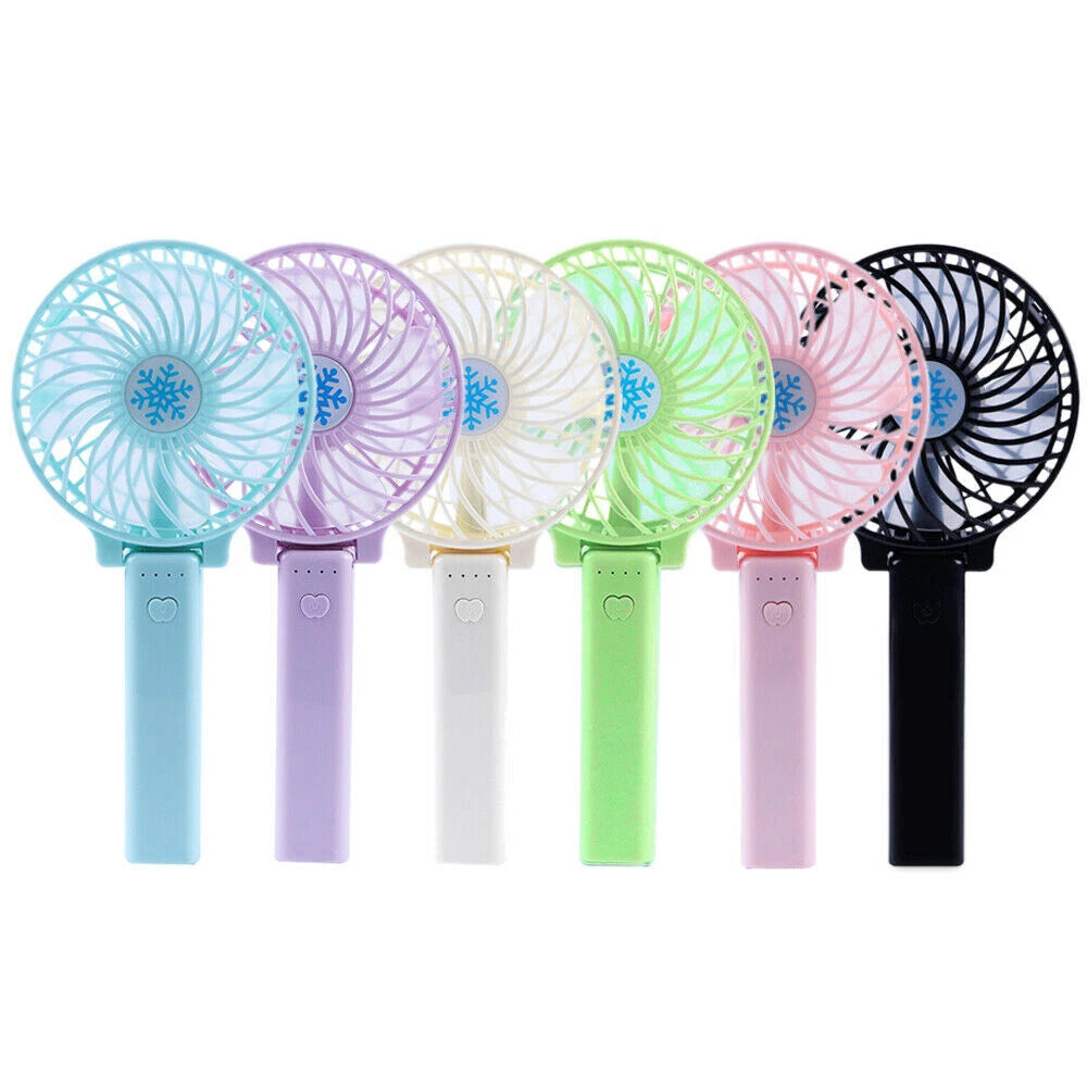 Portable Rechargeable Fan Mini Handy Fan Pocket Size Air Cooler USB w/ Battery
