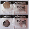 Energizer ECR1220 CR1220 DL1220 Lithium3V Battery (2piece) New Authorized Seller