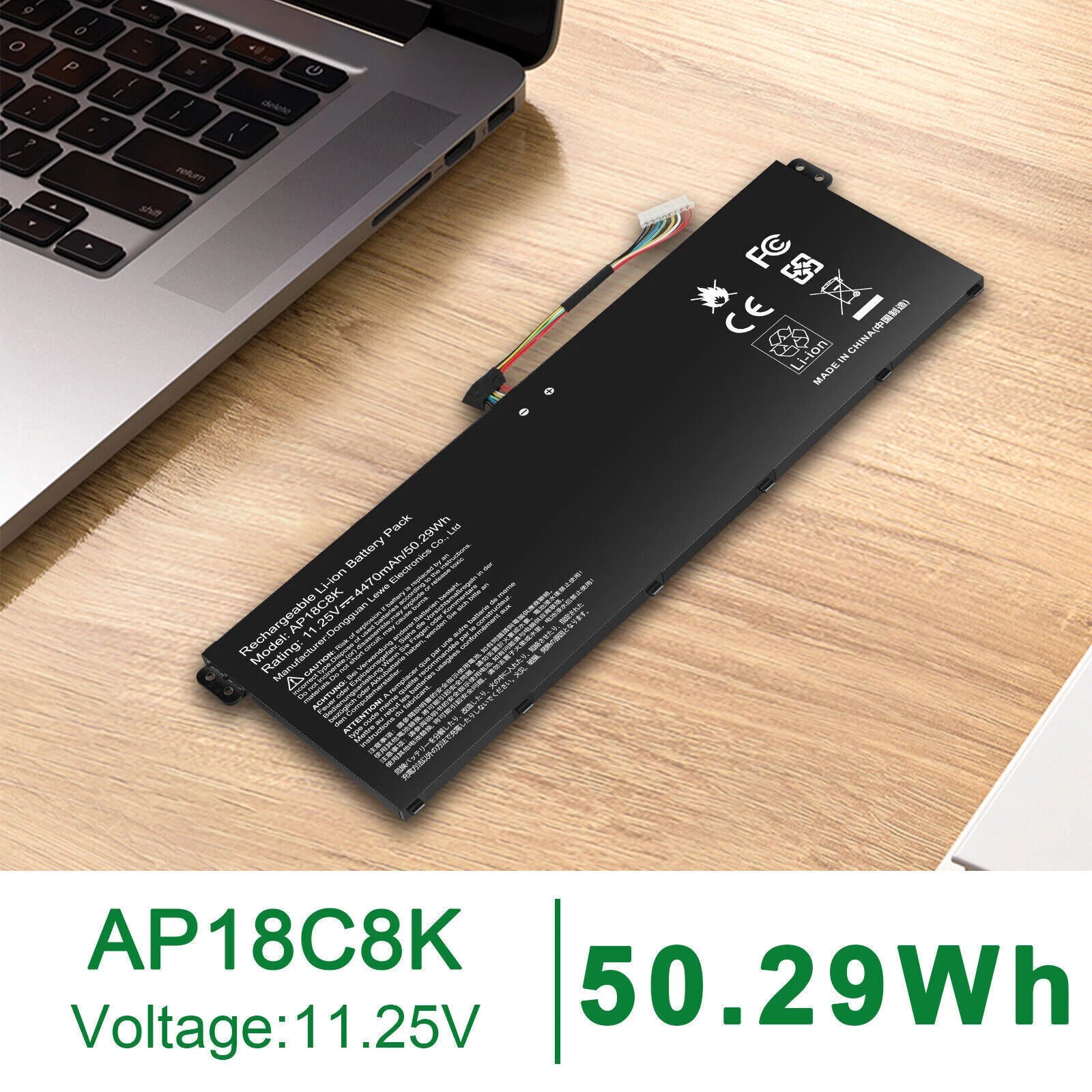 AP18C8K Laptop Battery Replacement for Acer Aspire 5 A514-52 Chromebook 314 C933