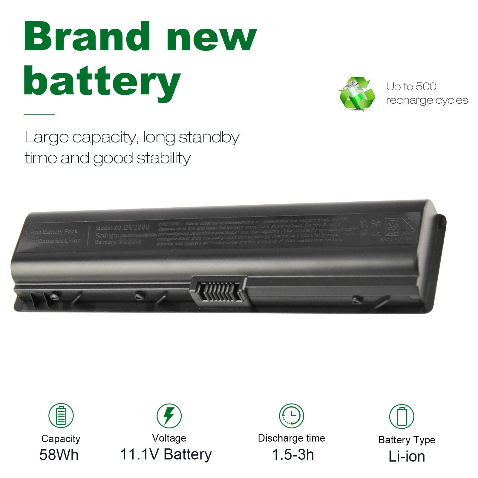 6Cell Battery For HP Presario A900 C700 V6100 Pavilion DV2000 EX940AA HSTNN-DB31