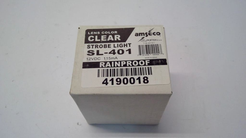 NEW AMSECO SL-401 CLEAR STROBE LIGHT 12VDC 115mA waterproof