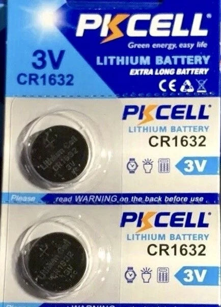 CR1632 PKCELL / 1632 ECR1632 3V BUTTON COIN CELL (2 BATTERIES) USA Seller