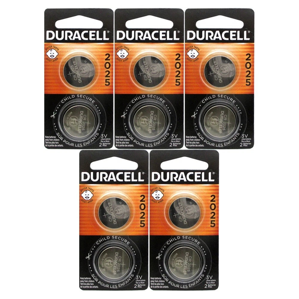10 Duracell CR2025 ECR2025 CR 2025 DL2025 3v Batteries