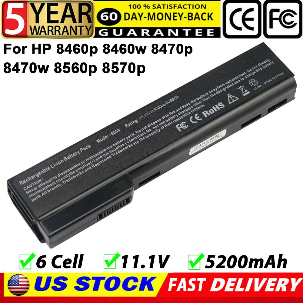 CC06 Battery for HP EliteBook 8460w 8460p 8560p HSTNN-I90C HSTNN-LB2F / Charger