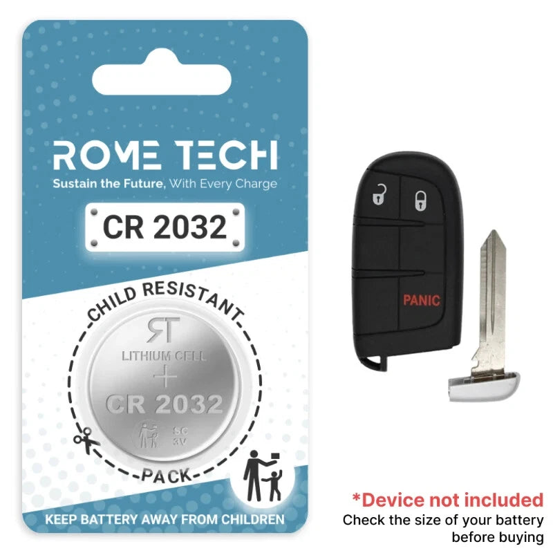 Key Fob Battery Replacement for Dodge Journey 2020 2019 2018 2017 2016 - 2009