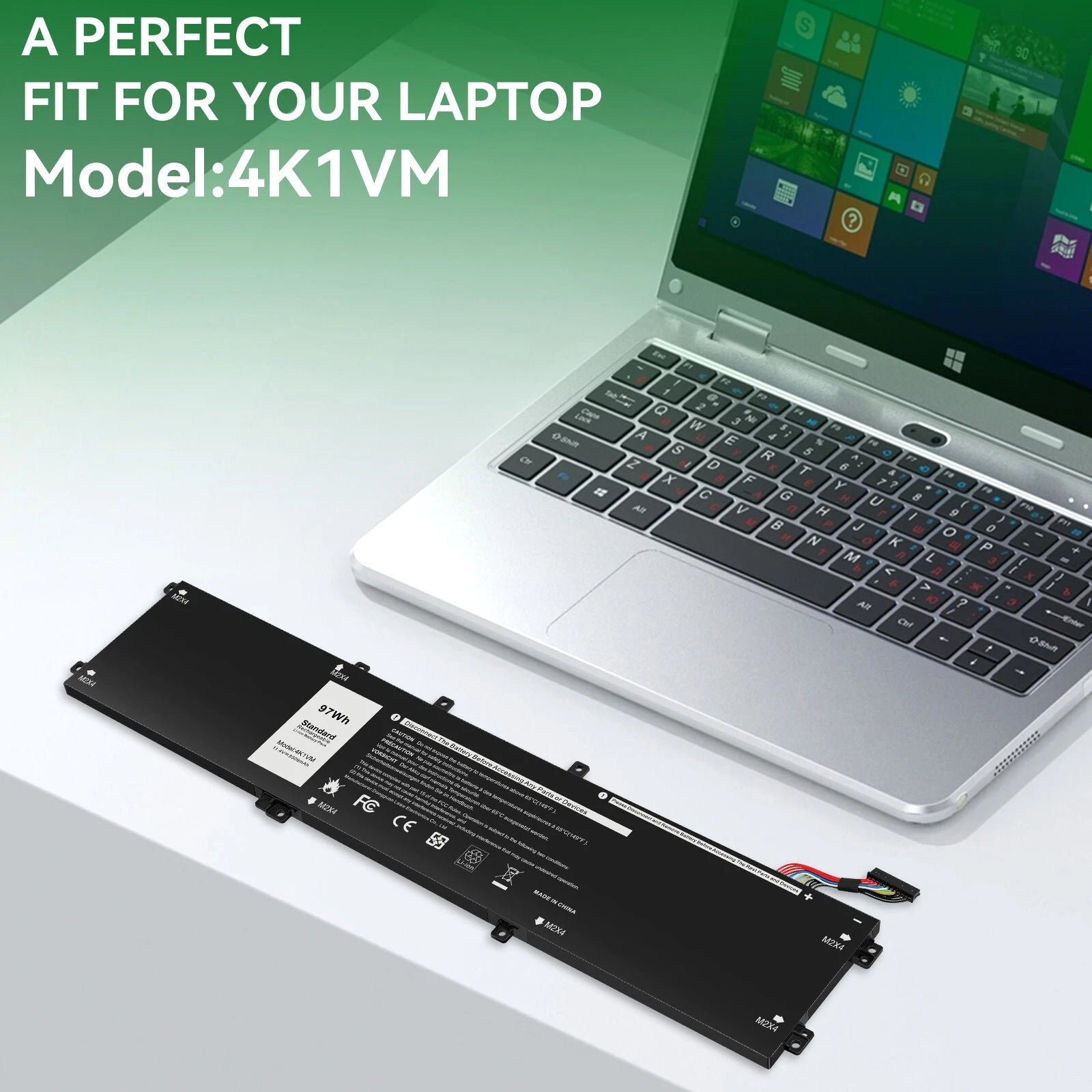 97Wh 4K1VM Battery For Dell G7 17 7700 Gaming Vostro 7500 XPS 15 9560 9570 7590