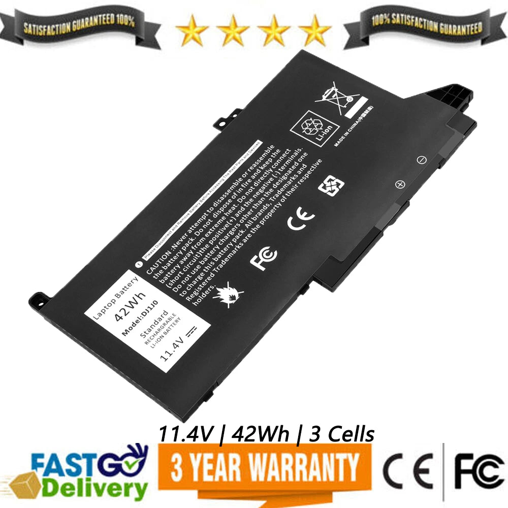 DJ1J0 Battery For Dell Latitude 12 7280 7290 13 7380 7390 14 7480 7490 ONFOH