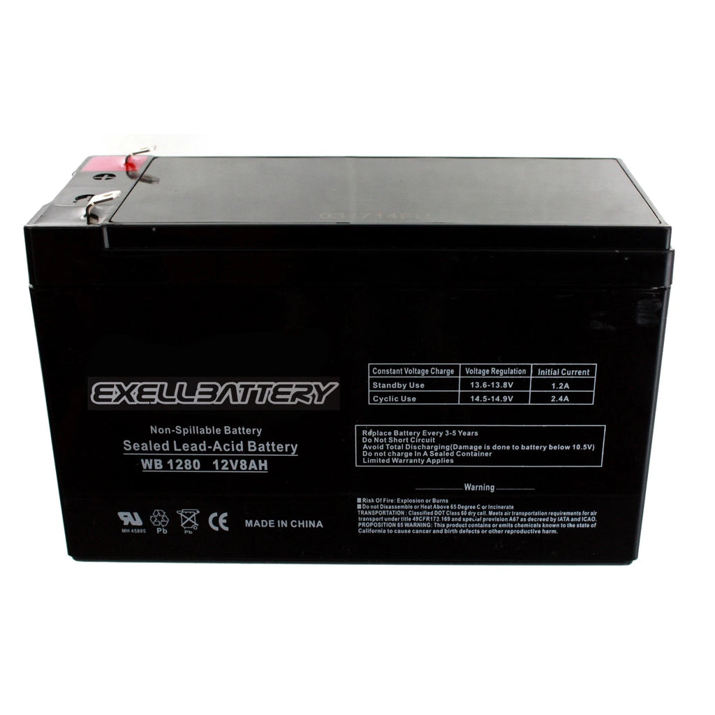 12V 8AH SLA Battery replaces UB1280 NP8.5-12 PS-1280 GP1280 12V BP8-12