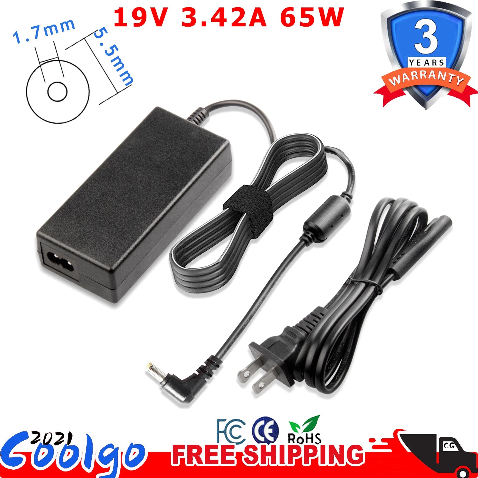 AC Adapter Charger For Acer Aspire P5WE6 PEW71 PEW76 Laptop Power Supply Cord