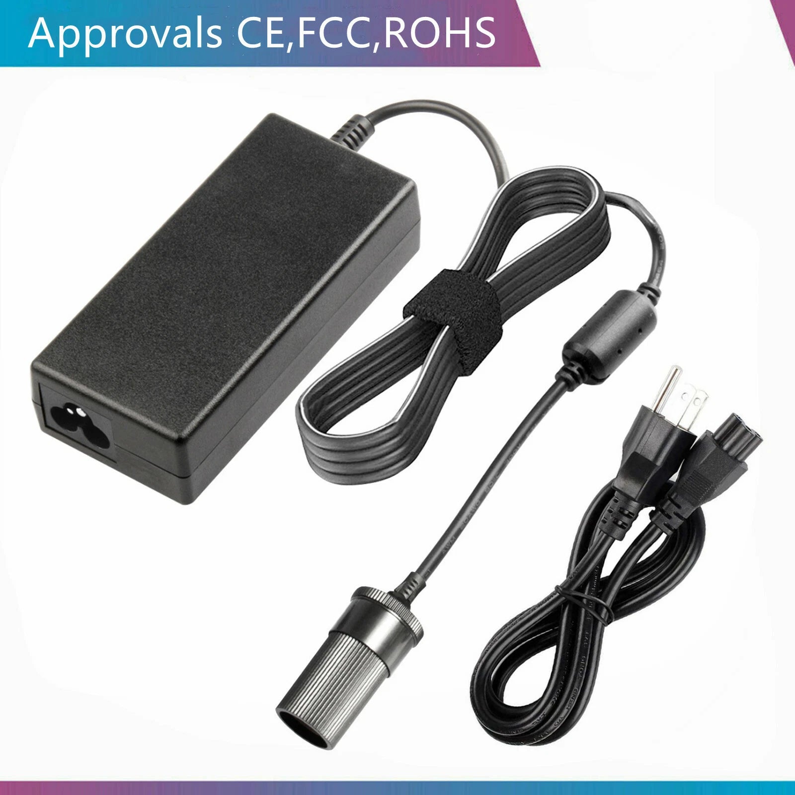 AC&DC Power Adapter,5A Converter 110V AC to 12V DC,Car Cigarette Ligher Socket